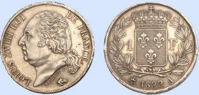 1 Franc LOUIS XVIII